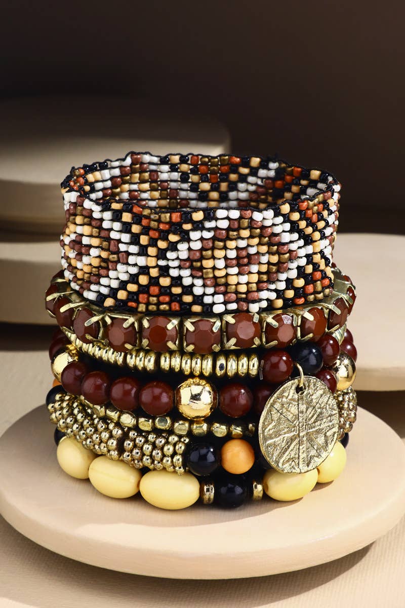 7- Strand Multi Shape Bracelet Set