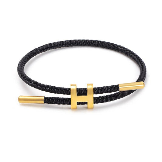 Adjustable Titanium Steel H Buckle Bracelet