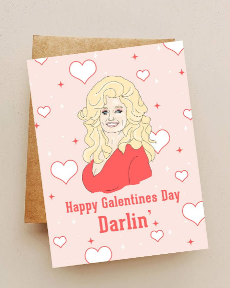 dolly parton galentine card